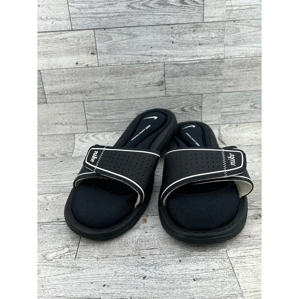 Nike Ultra Comfort 3 Women‎ Slide Sandals Black White AR4343-011 Size 8
